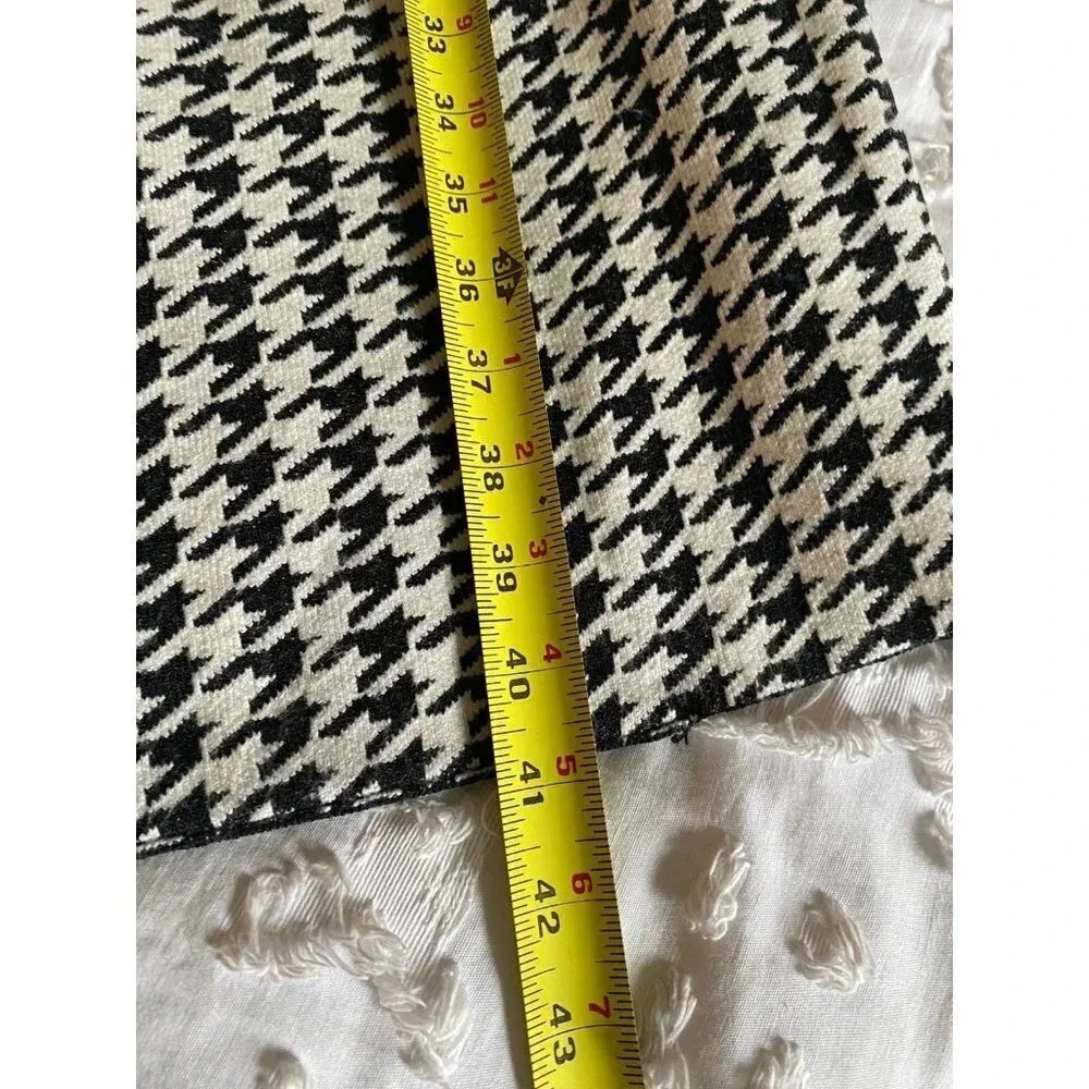 ZARA Houndstooth Coat Women’s Small Long Viscose Blend - Picture 9 of 9